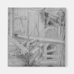 Sewer construction in Bloomsbury, London, 1845 Magnet