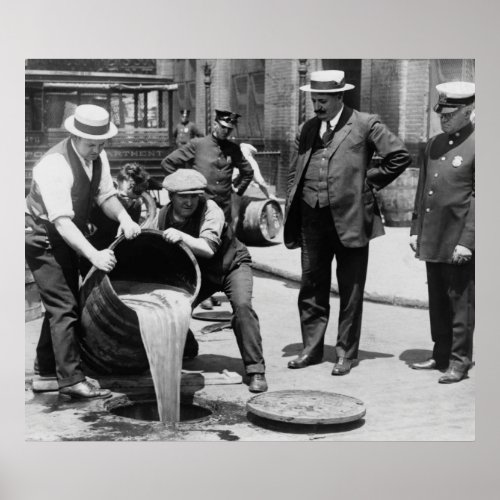SEWER DUMP of PROHIBITION BEER c 1925 Poster