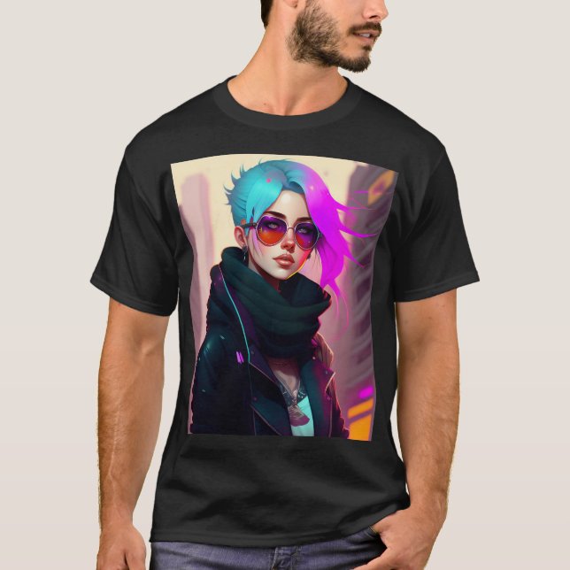Sewer Emo Punk Lady T-Shirt (Front)