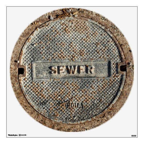 Sewer Manhole Cover Wall Decal