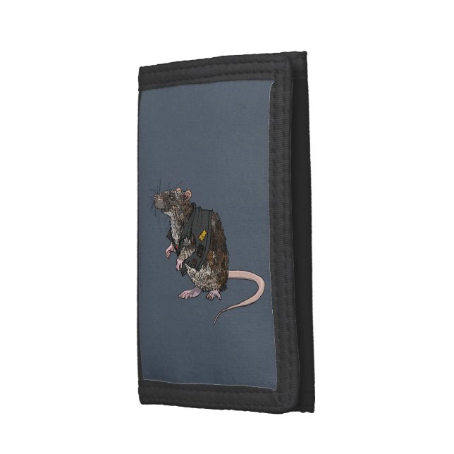 Sewer Punk Rat Trifold Wallet (Side)