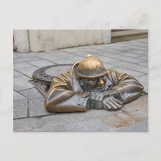 Sewer Worker Bronze Statue, Bratislava, Slovakia
