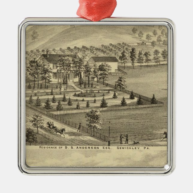 Sewickley Pennsylvania Metal Ornament (Front)