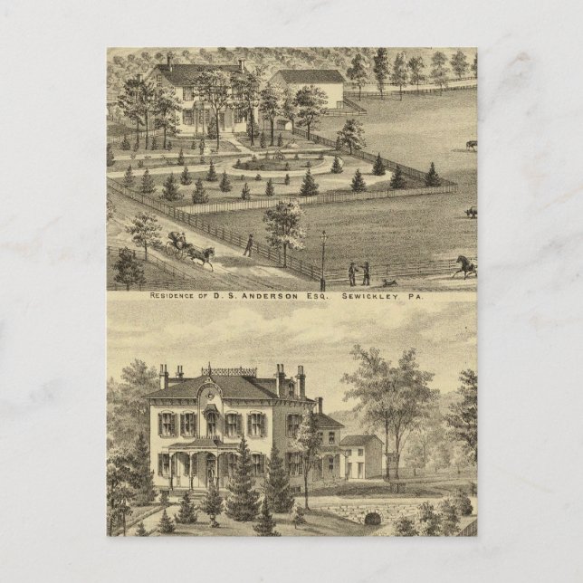 Sewickley Pennsylvania Postcard (Front)