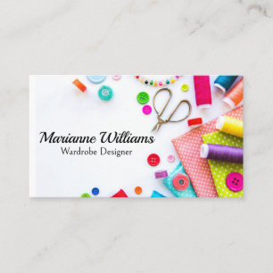Sewing Accessories Fabrics Business Card