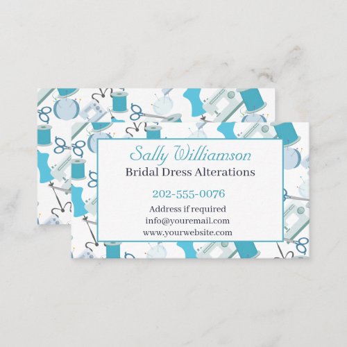 Sewing Alterations Dressmaking Business Card
