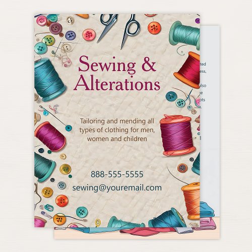 Sewing Alterations Services Flyer