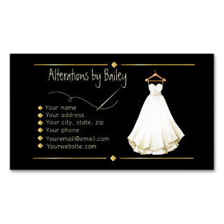 Sewing Alterations Tailor Magnetic Business Card