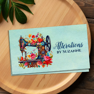 Sewing and Alterations - Vintage Illustration Business Card