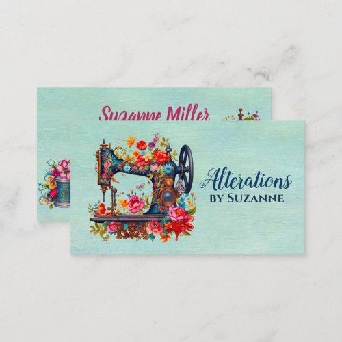 Sewing and Alterations _ Vintage Illustration Business Card
