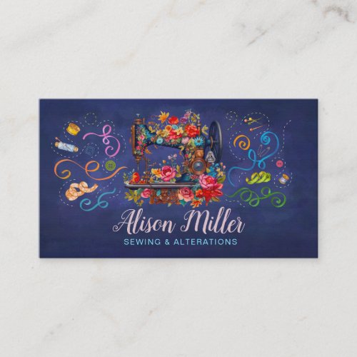 Sewing and Alterations _ Vintage Style Art Business Card