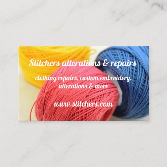 sewing and clothing business card (Front)
