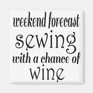 Sewing and Wine Magnet