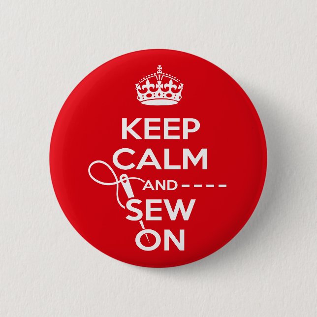 Sewing Badge Pinback Button (Front)
