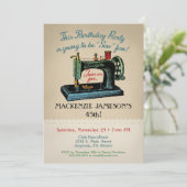 Sewing Birthday Invitation Sew Crafter Fashion (Standing Front)