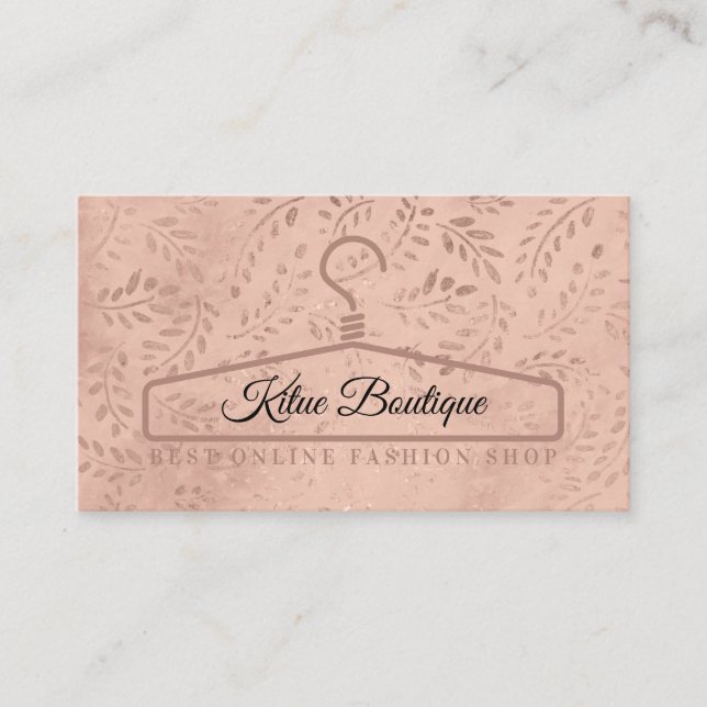 Sewing Botanical Boho Hanger Business Card (Front)