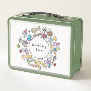 Sewing Box/Lunchbox Metal Lunch Box