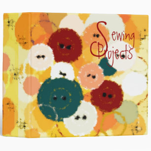 Sewing Buttons Collage Binder