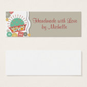 sewing buttons floral pincushion seamstress (Front & Back)