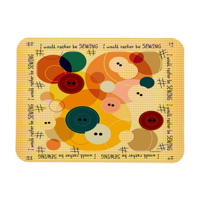 Sewing Buttons Premium Magnet (Horizontal)