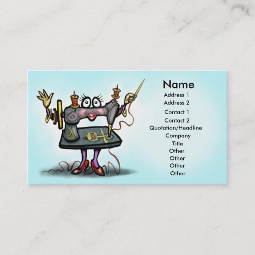Customizable Sewing Card Business Card Template