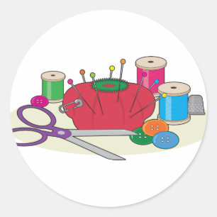 Sewing Classic Round Sticker