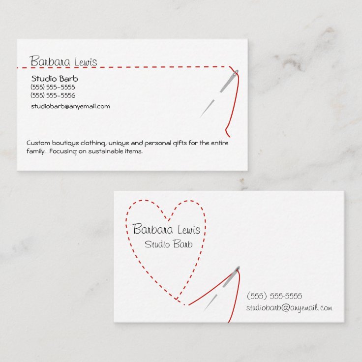 Sewing Craft Business Card | Zazzle