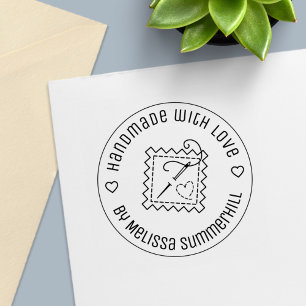 Sewing Craft Handmade with Love Self-inking Stamp