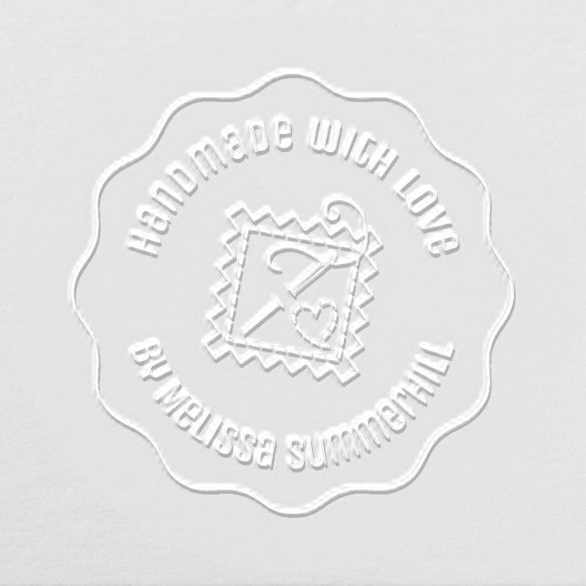 Sewing Craft Handmade with Love Wavy Embosser (Design)