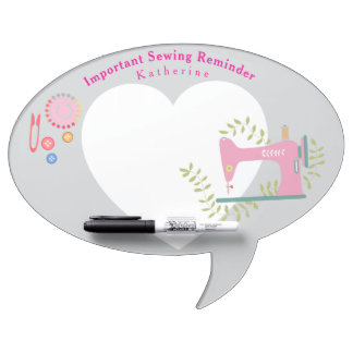 Sewing Craft Message Grey Dry Erase Board