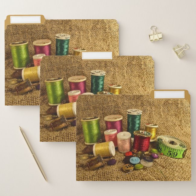 Sewing Craft Supplies File Folder Set