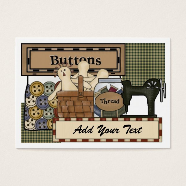 Sewing / Crafter / Seamstress Card / Tag - SRF (Front)