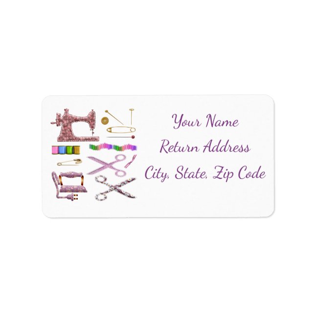Sewing Crafts Clothes Design Personalize Address Label (Front)