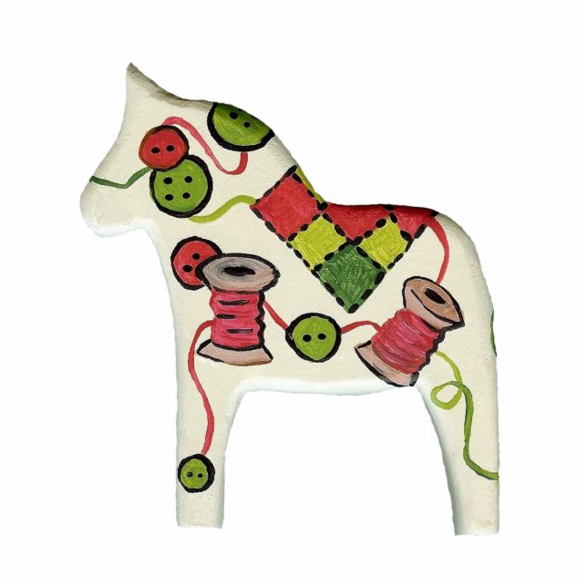 Sewing Dala Horse Ornament (Front)