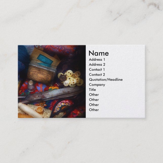 Sewing - Devoting to sewing Business Card (Front)