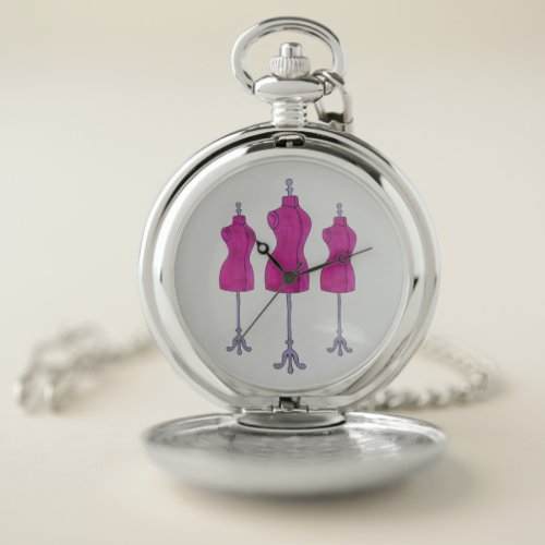 Sewing Dressform Mannequin Fashion Costume Design Pocket Watch