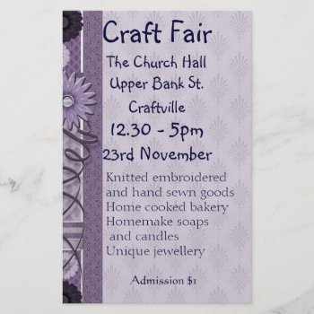 Sewing  Embroidery And Decorative Crafts Fair Flye Flyer by redletterdays at Zazzle