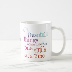 Sewing Embroidery Knitting Quote Coffee Mug