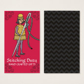 Sewing embroidery thimble needle thread soldier (Front & Back)