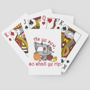 Sewing Equipment Poker Cards
