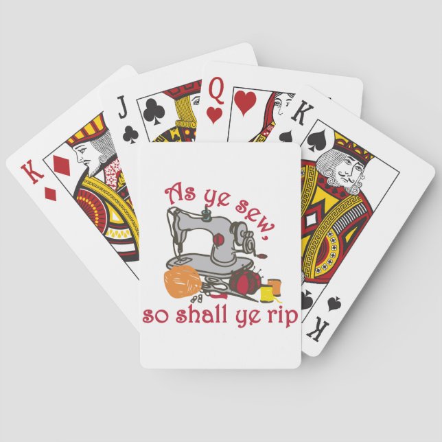 Sewing Equipment Poker Cards (Back)