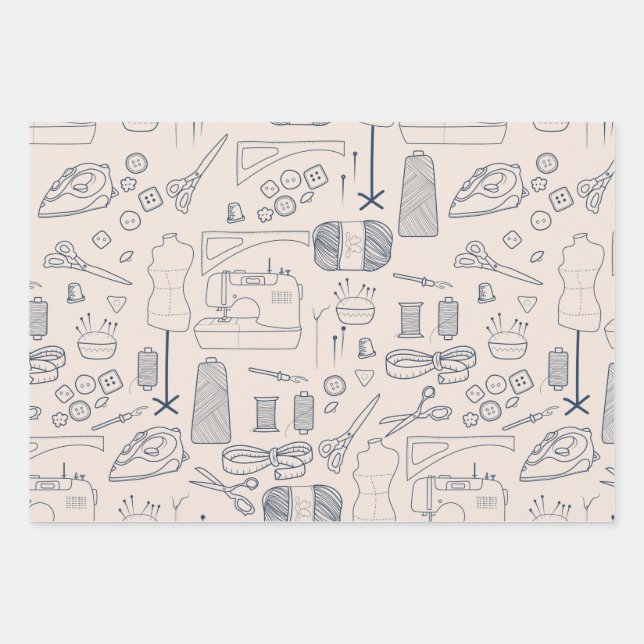 Sewing Essentials  Wrapping Paper Sheets (Front)