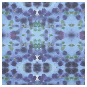 Sewing Fabric in Purple Plum Navy Watercolour