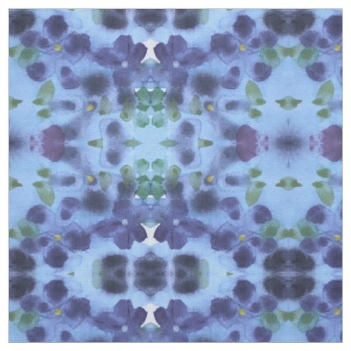 Sewing Fabric in Purple Plum Navy Watercolour