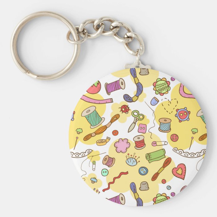 "Sewing fan" pattern keychain