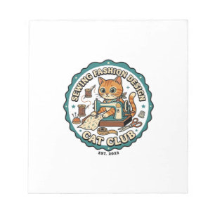 Sewing Fashion Design Cat Cat Lover Gift - Sewing  Notepad
