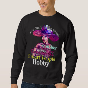 Sewing  for Women Fabric  Crazy Quilt Lady Craft 1 Sweatshirt