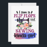 Sewing Gift | I Am A Flip Flops And Sewing Save The Date<br><div class="desc">Sewing Gift | I Am A Flip Flops And Sewing</div>