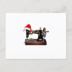 Sewing Gift Merry Christmas Sewing Lover Announcement Postcard