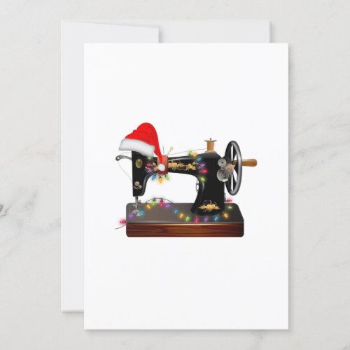 Sewing Gift  Merry Christmas Sewing Lover Invitation